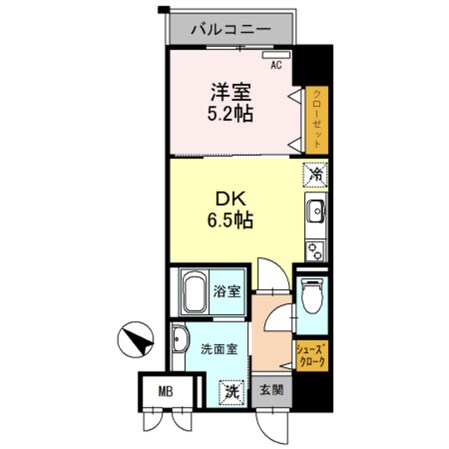 貿易センター駅 徒歩2分 9階の物件間取画像